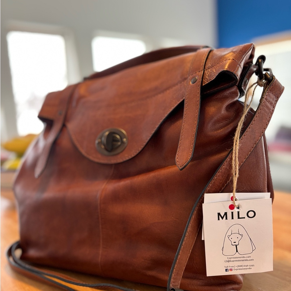NWT MILO GENUINE LEATHER HANDMADE BAG